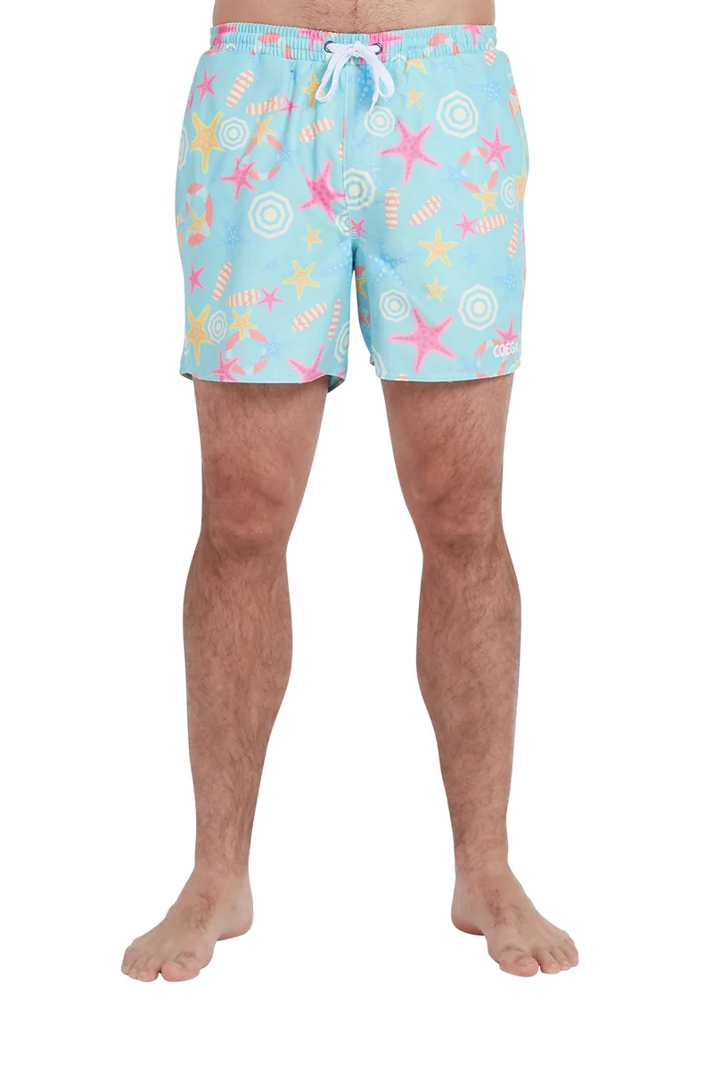 COEGA  Mens Mens Boardshorts - Turquoise Starfish